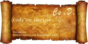 Csúcs Dorina névjegykártya