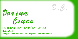 dorina csucs business card